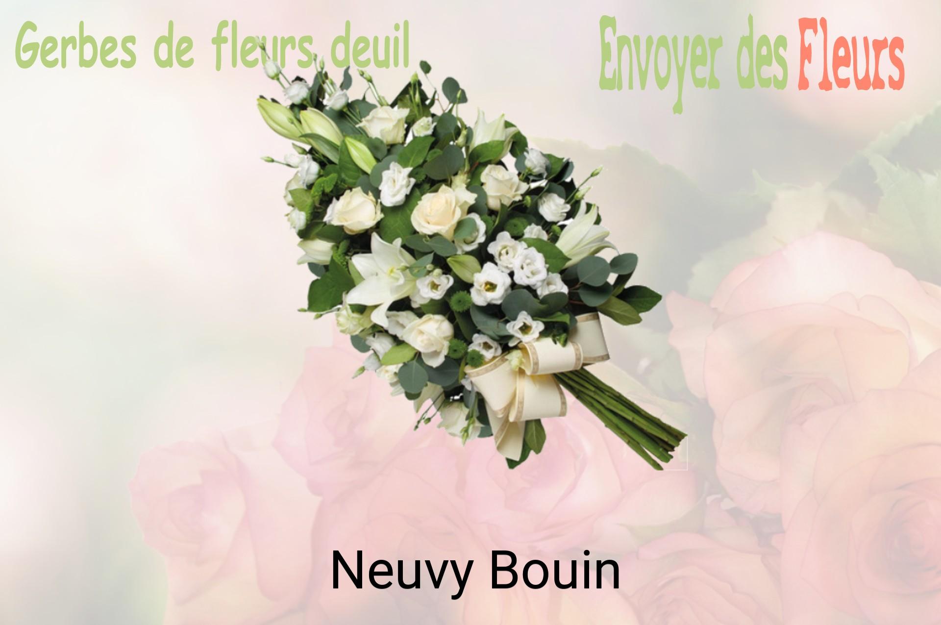 Gerbe de fleurs de deuil livrée à Neuvy-Bouin